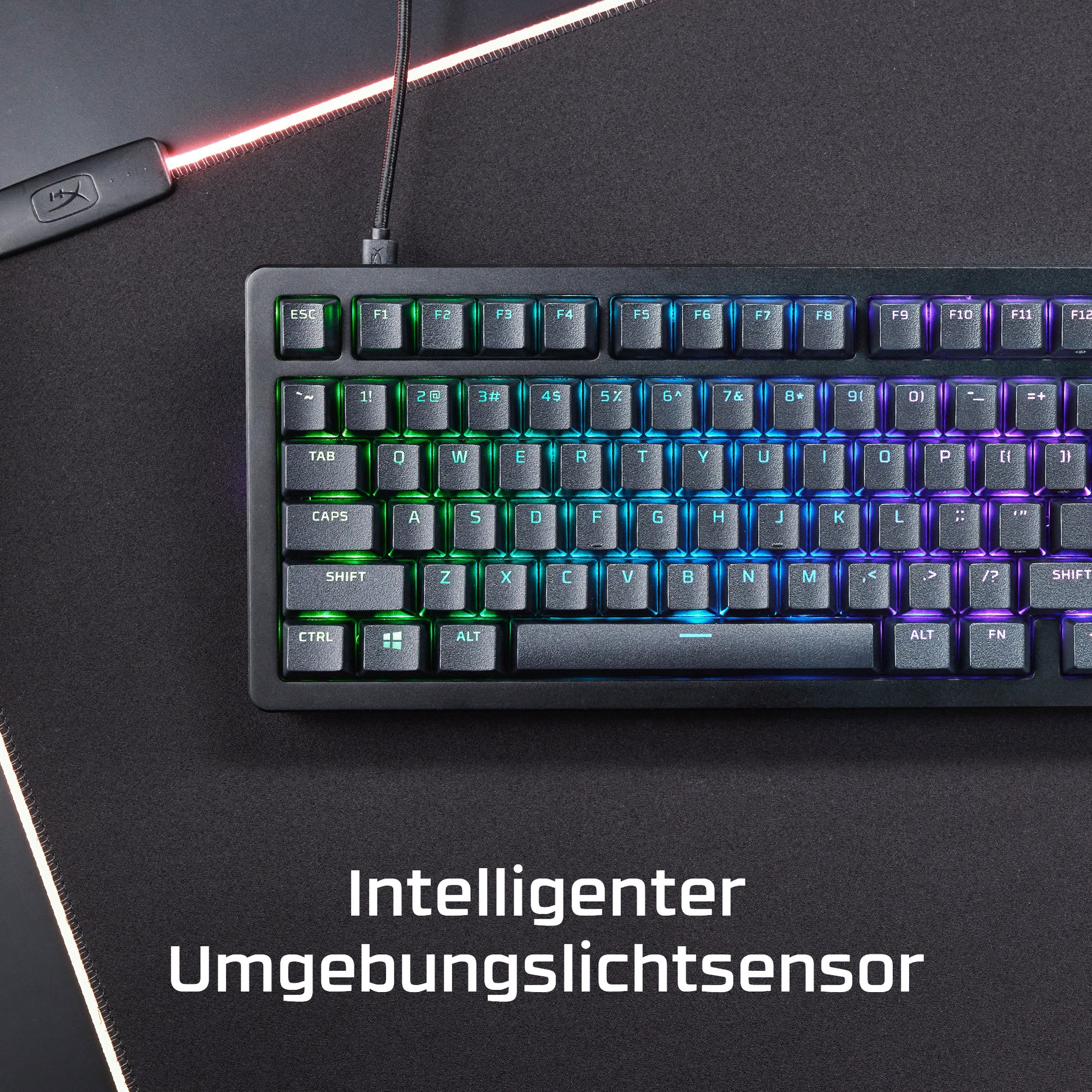 HyperX Alloy Rise 75 – Gaming-Tastatur 75% – mechanisch, RGB – USB – schwarz