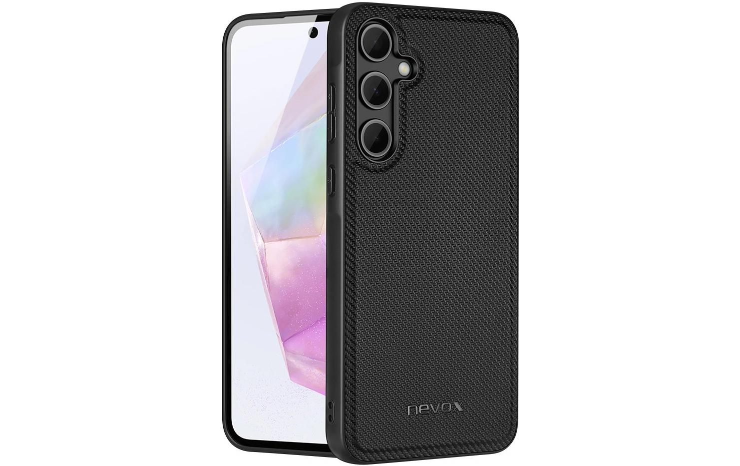 nevox StyleShell NYLO Backcover – für Samsung Galaxy A35 5G, Nylon+PC+TPU, Schwarz