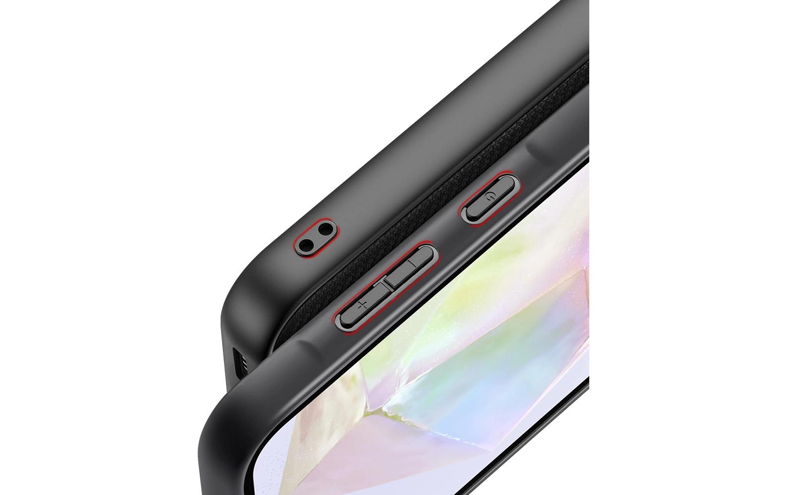 nevox StyleShell NYLO Backcover – für Samsung Galaxy A35 5G, Nylon+PC+TPU, Schwarz