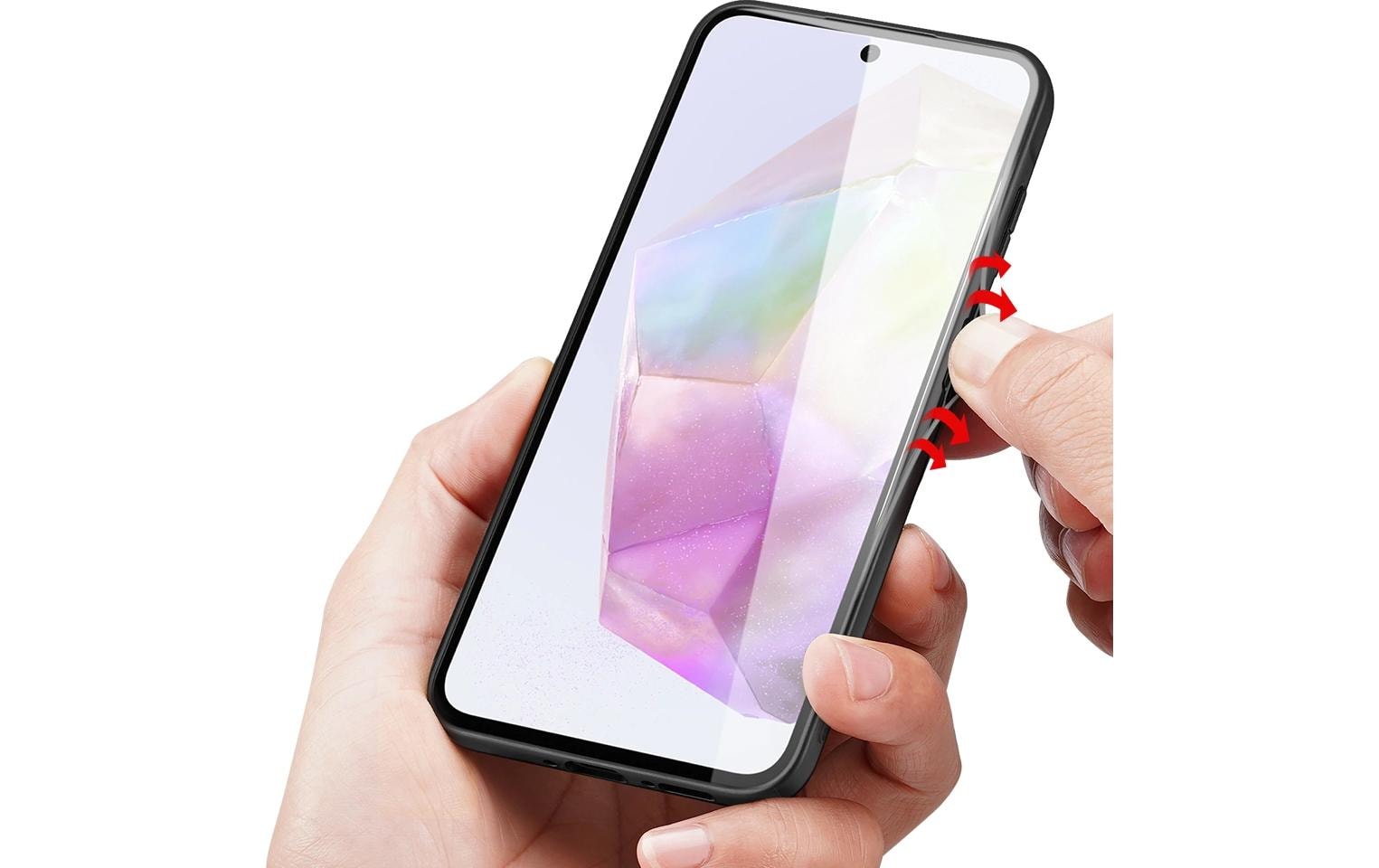 nevox StyleShell NYLO Backcover – für Samsung Galaxy A35 5G, Nylon+PC+TPU, Schwarz