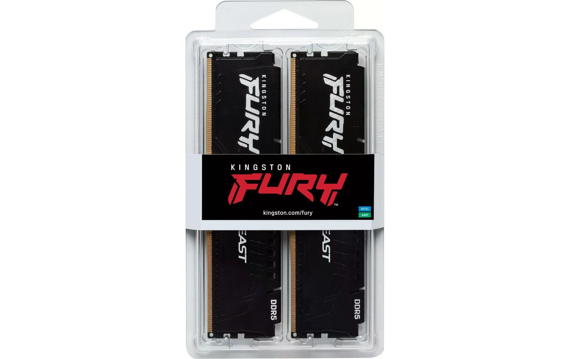 Kingston Technology Kingston FURY Beast – 64 GB (2×32 GB) DDR5-6000, CL30, EXPO, Kühlkörper, Schwarz