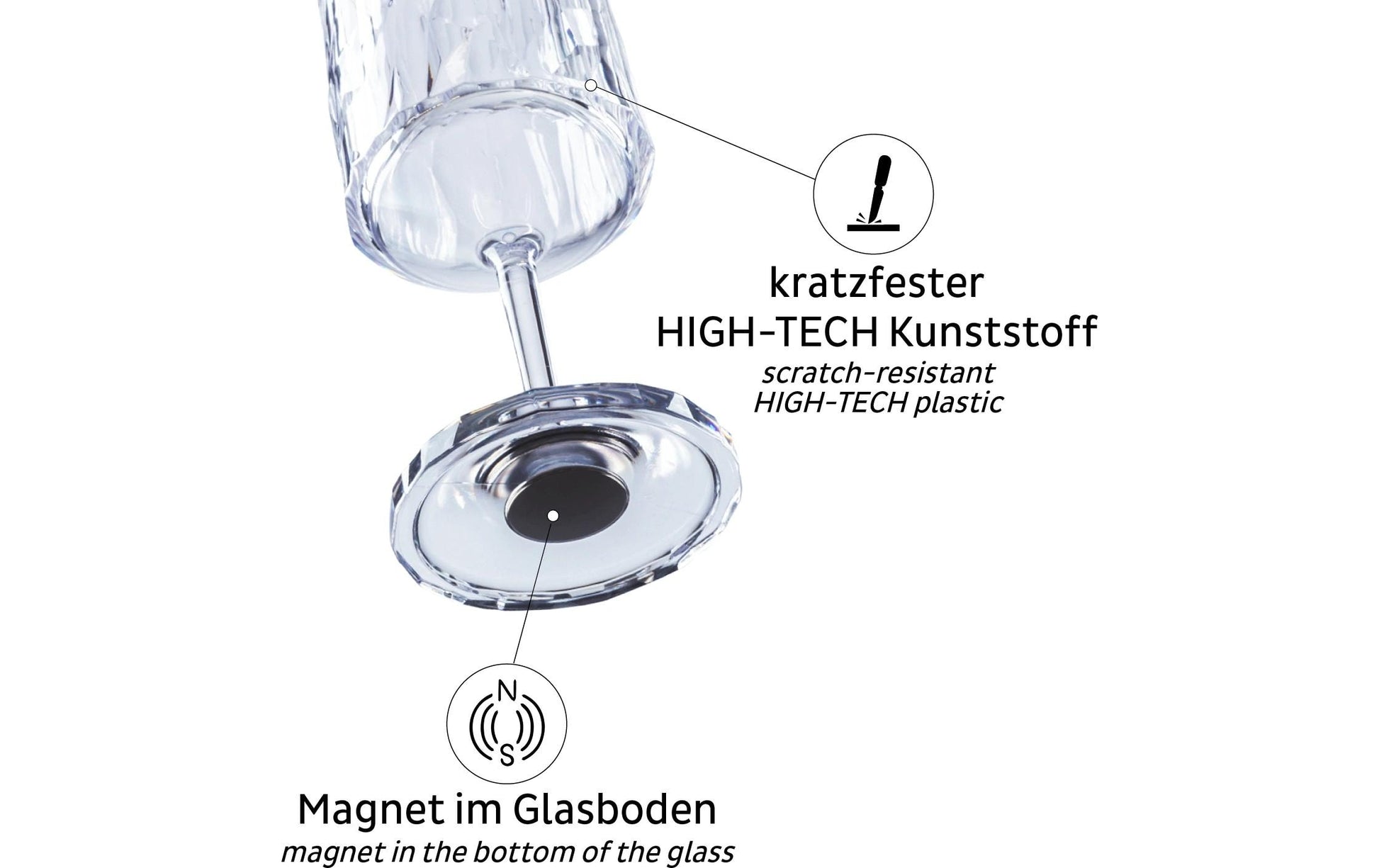Silwy Weinglas – 0,30 l, Kunststoff, transparent