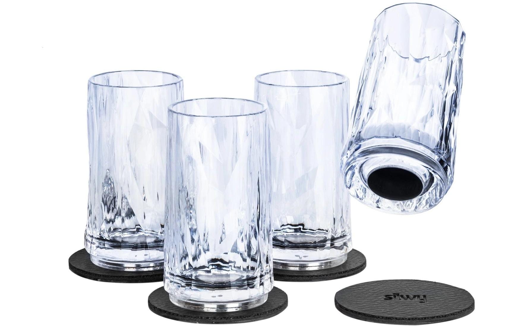 Silwy KO-SH-C-4 Shotglas – 0,04 l, Kunststoff, transparent, 4 Stück