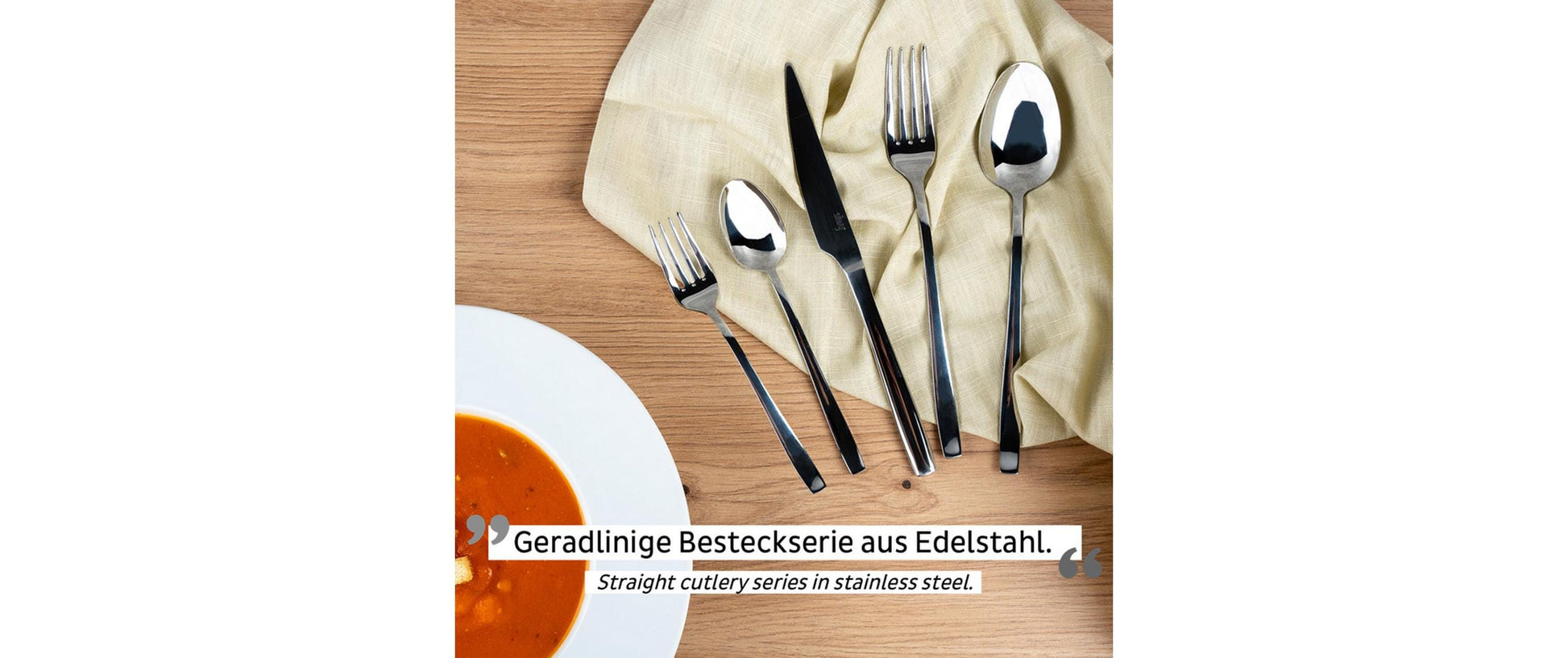 Silwy Lunchbox-Besteck – 5-teilig, 22 cm, Edelstahl, mit Tragetasche, spülmaschinenfest