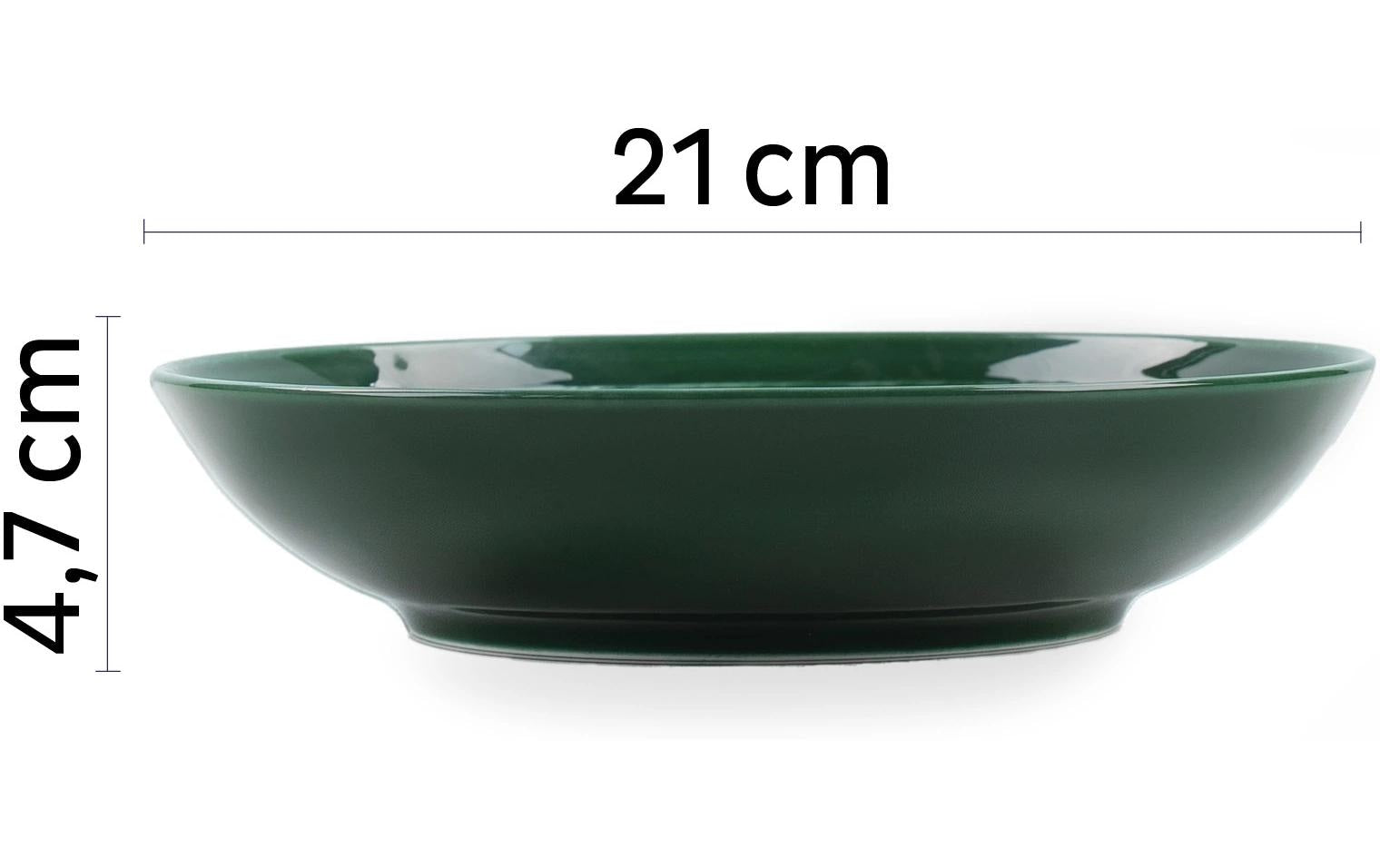 Silwy S0FB-1326-2-G Salatschüssel – 0,60 l, Porzellan, Waldgrün, 2 Stück