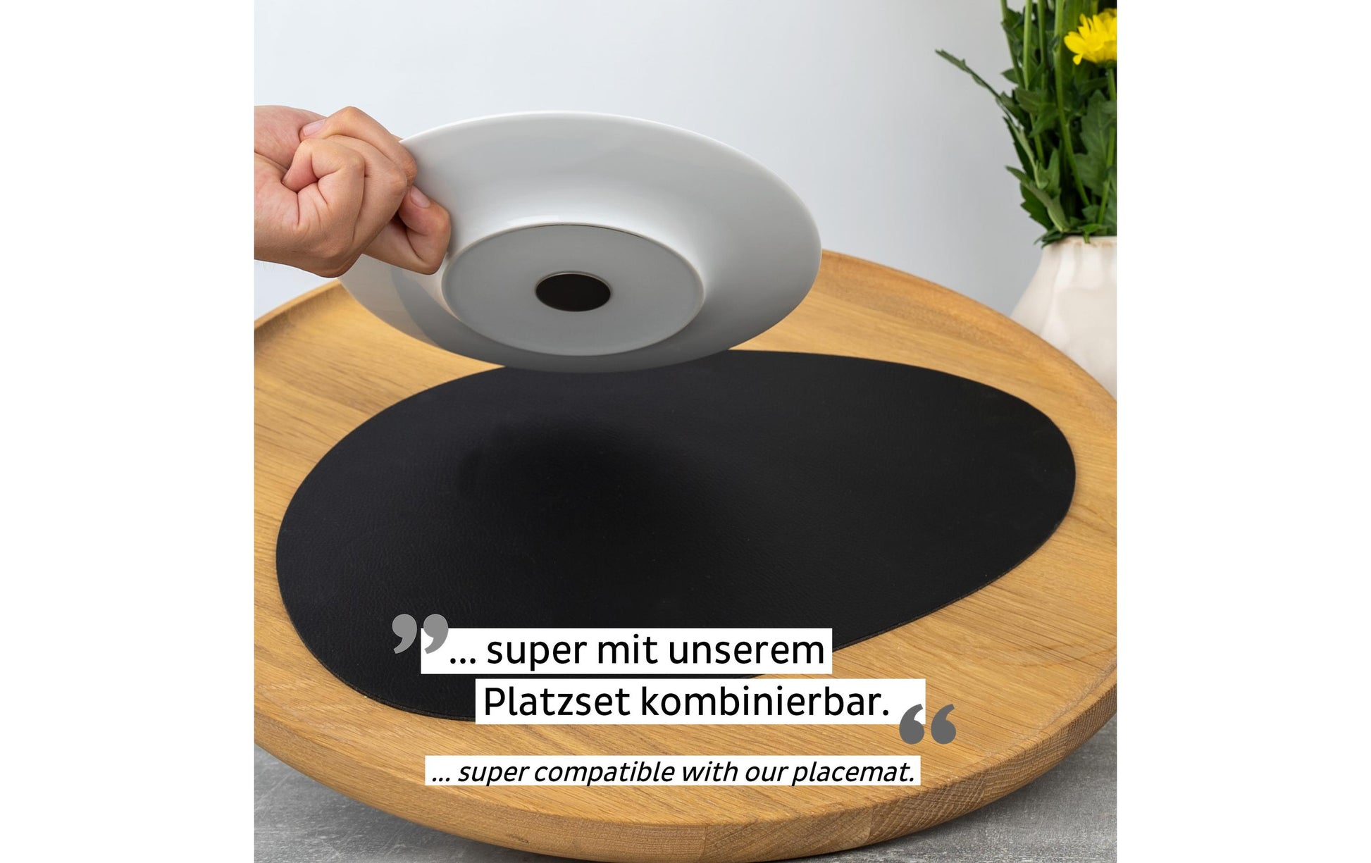 Silwy S0DT-1319-2-A Frühstücksteller – Porzellan, braun, weiss, magnetisch, stapelbar, 2 Stück