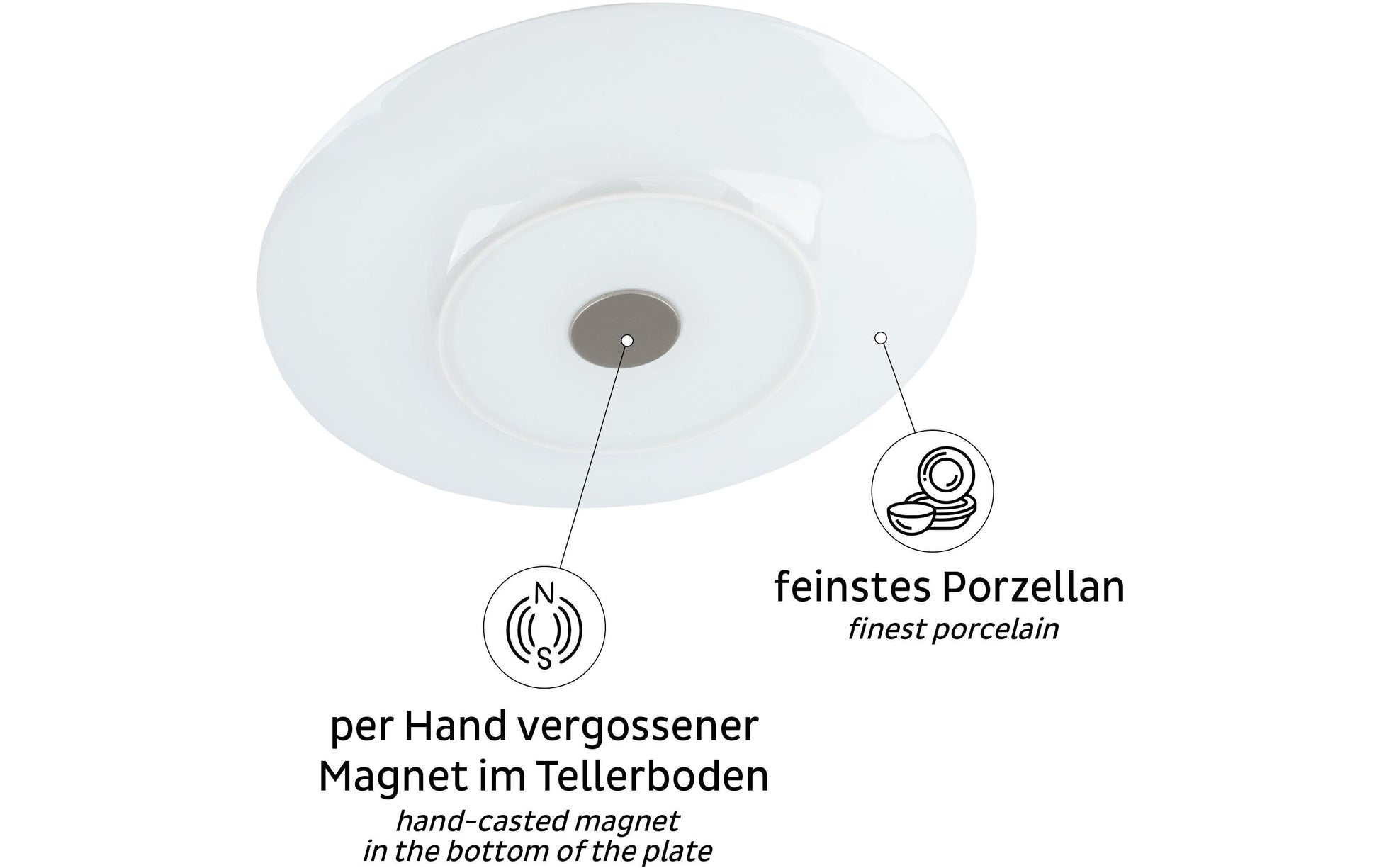 Silwy S0ST-1321-2-A Essteller – Porzellan, Apricot, stapelbar, 2 Stück