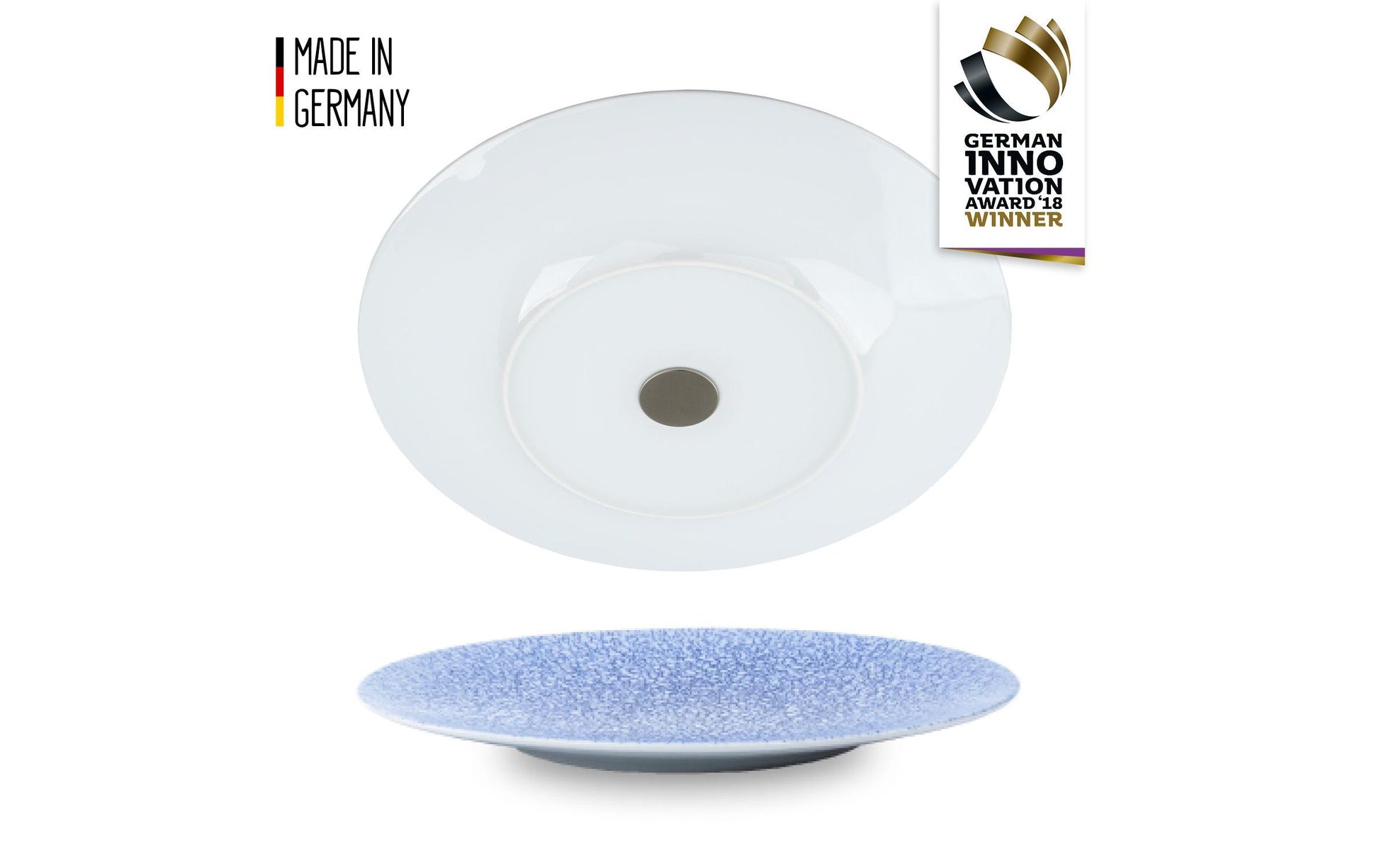 Silwy OCEAN S0ST-1322-2-O Essteller – Porzellan, Blau, mit Magnet, 2 Stück