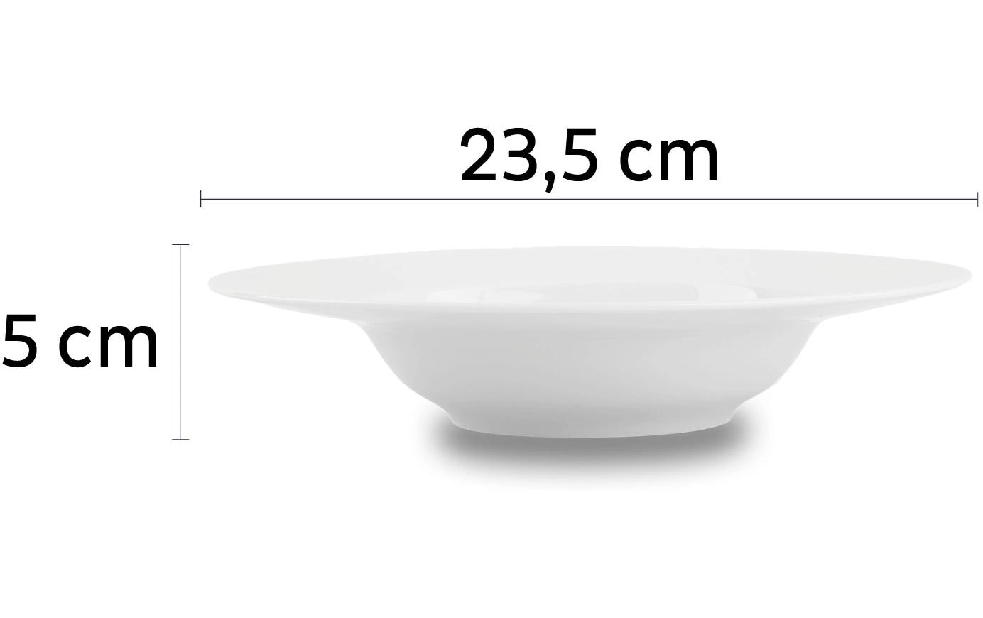 Silwy S0GT-1313-2 Suppenteller – 0,32 l, Porzellan, Weiss, stapelbar, mit Magnet, 2 Stück