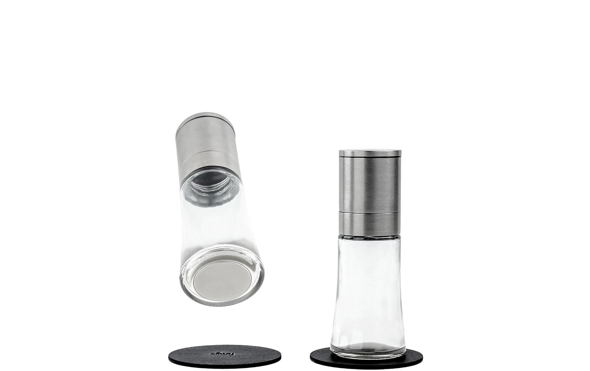 Silwy Streudose 100 ml, Ø 4 × 13,5 cm, Glas/Kunststoff/Edelstahl, Silber/Transparent, 2er-Set