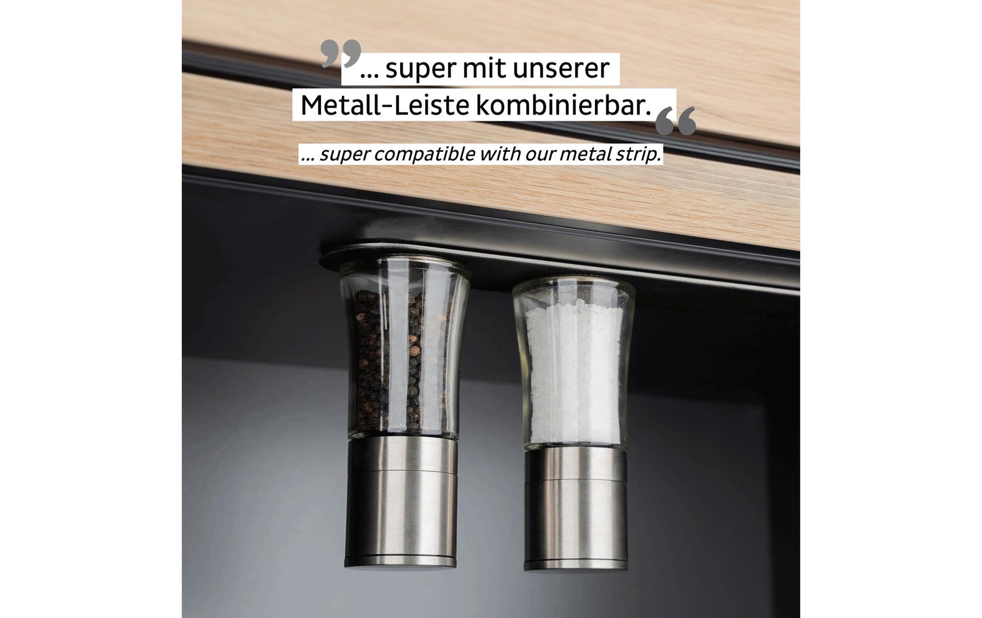 Silwy Streudose 100 ml, Ø 4 × 13,5 cm, Glas/Kunststoff/Edelstahl, Silber/Transparent, 2er-Set