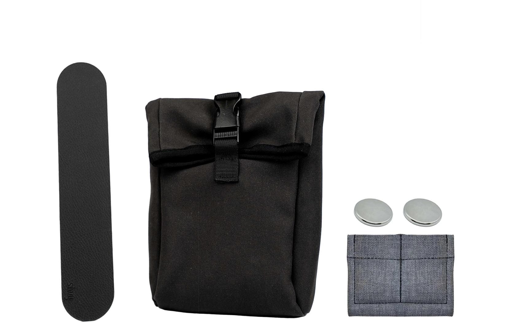 Silwy Magnet-Tasche – magnetisch, bis 1,5 kg – 135 × 270 × 55 mm – schwarz, Kunststoff – MT-S-25-B – 1 Stk.