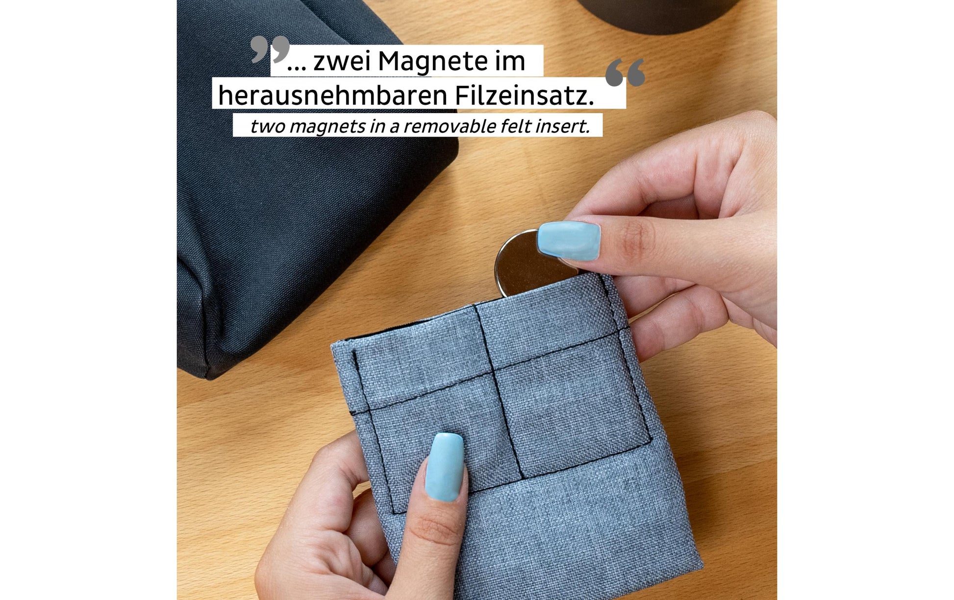 Silwy Magnet-Tasche – magnetisch, bis 1,5 kg – 135 × 270 × 55 mm – schwarz, Kunststoff – MT-S-25-B – 1 Stk.