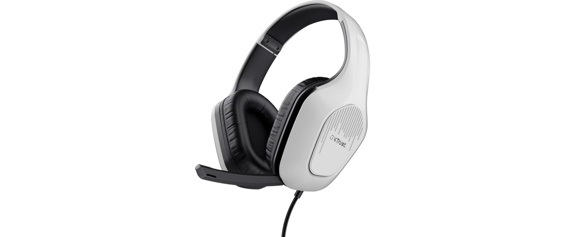 Trust GXT415PS Zirox Gaming-Headset – On-Ear, Stereo, Kabelgebunden, 3,5 mm Klinke, für PlayStation 5 (PS5), Weiss