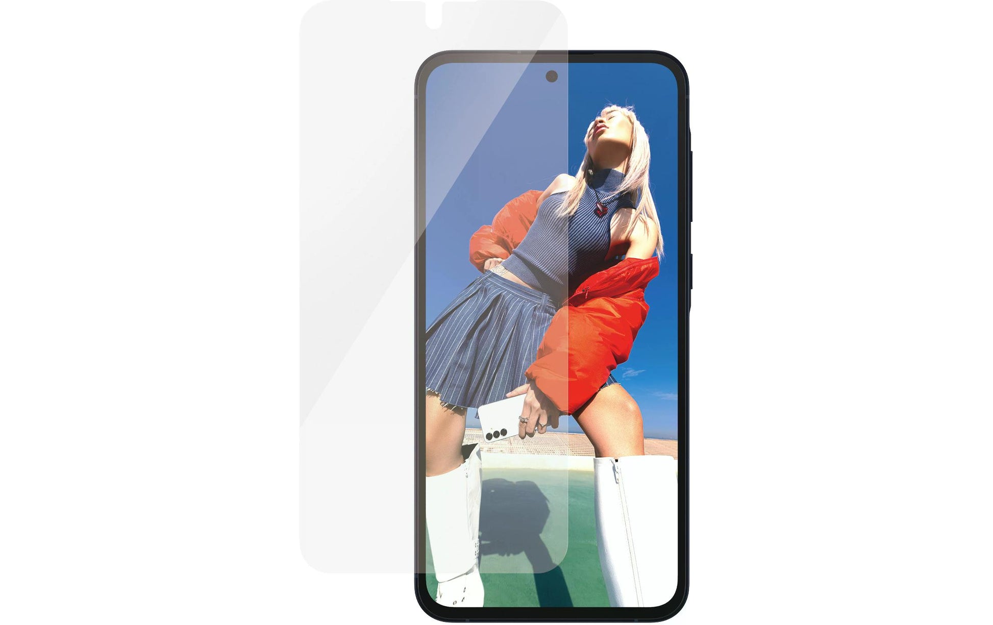 PanzerGlass Displayschutz (Panzerglas), Ultra-Wide Fit – für Galaxy A55 5G – mit Applikator