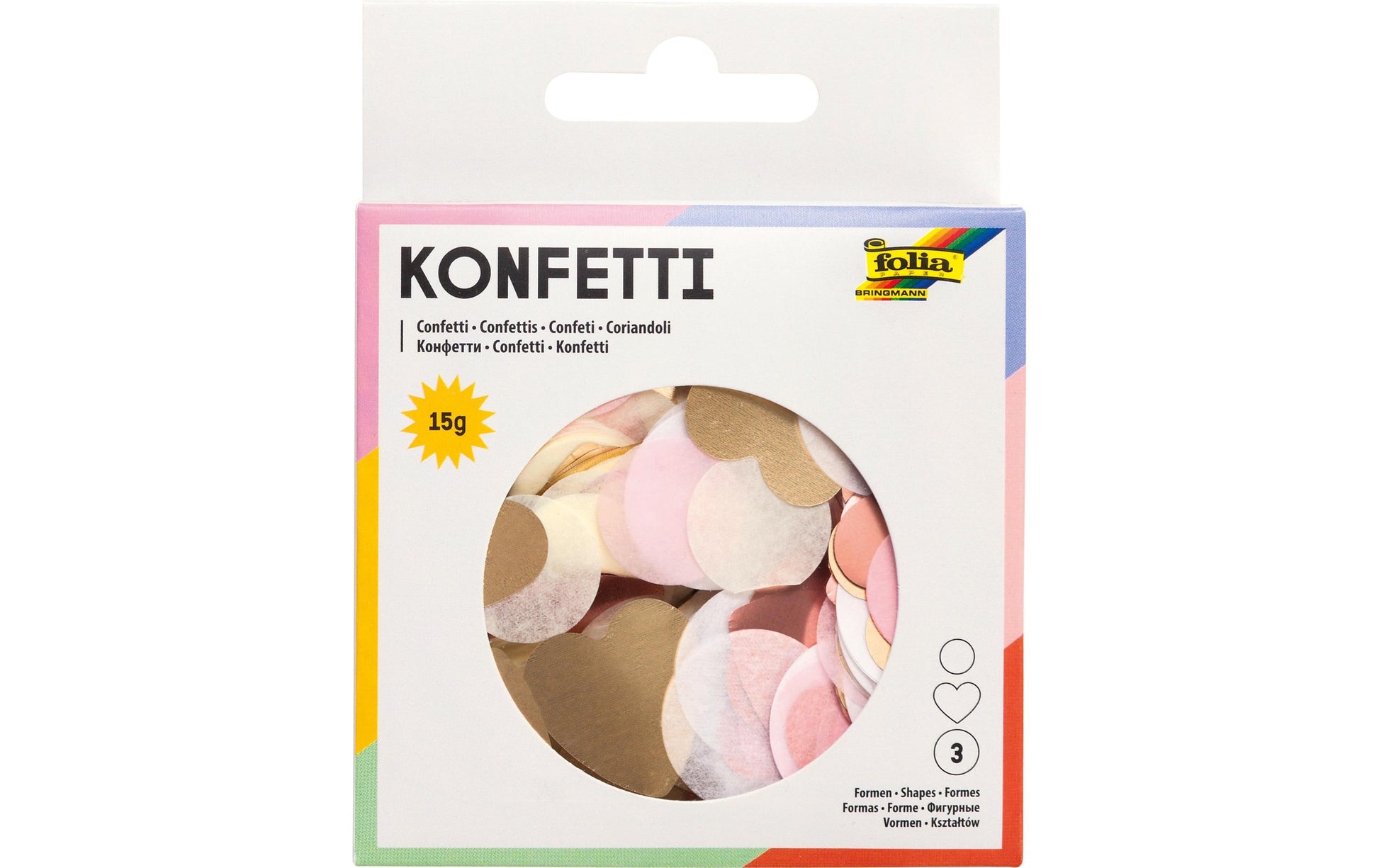 Folia Konfetti, mehrfarbig, Motiv Love, recyclingfähig, FSC-zertifiziert