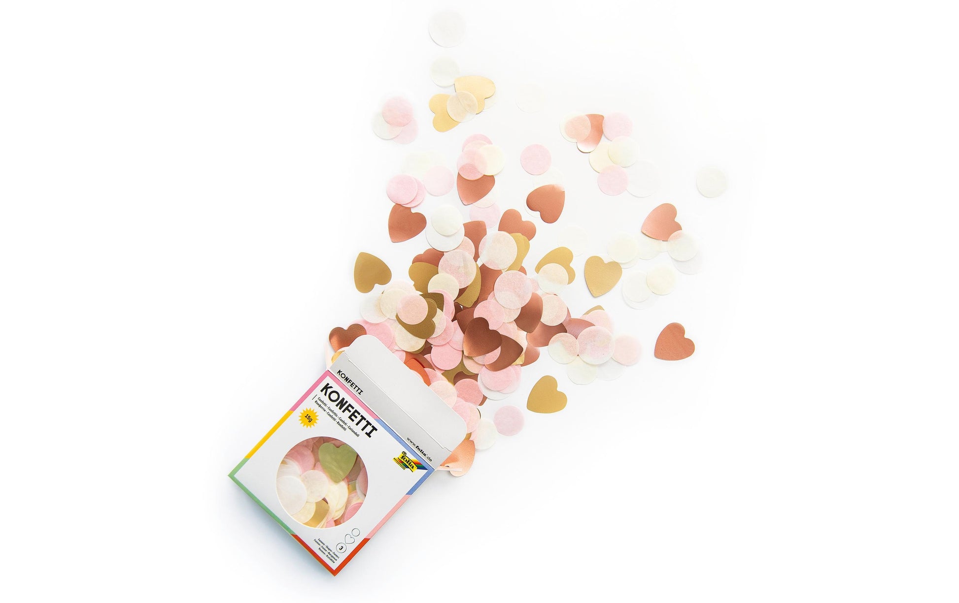 Folia Konfetti, mehrfarbig, Motiv Love, recyclingfähig, FSC-zertifiziert