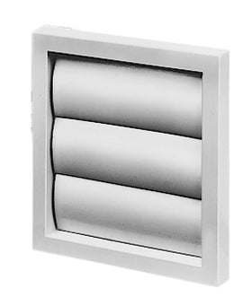 Helios Ventilatoren Helios Verschlussklappe VK 100 – Einbauöffnung 98 mm, 140 × 43 mm, Kunststoff, Weiss