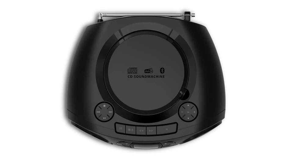 Philips TAZ2500/10 – Portabler CD-Player, DAB+/UKW, Kassettendeck, Bluetooth – Schwarz