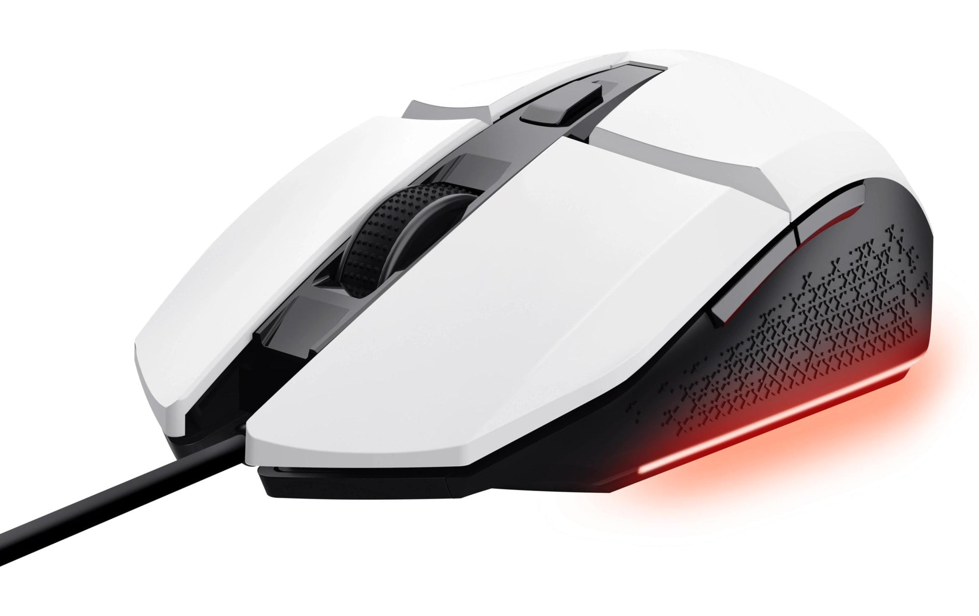 Trust GXT 109W Felox – Gaming-Maus – Kabelgebunden (USB-A), 6400 DPI, Rechts, Weiss