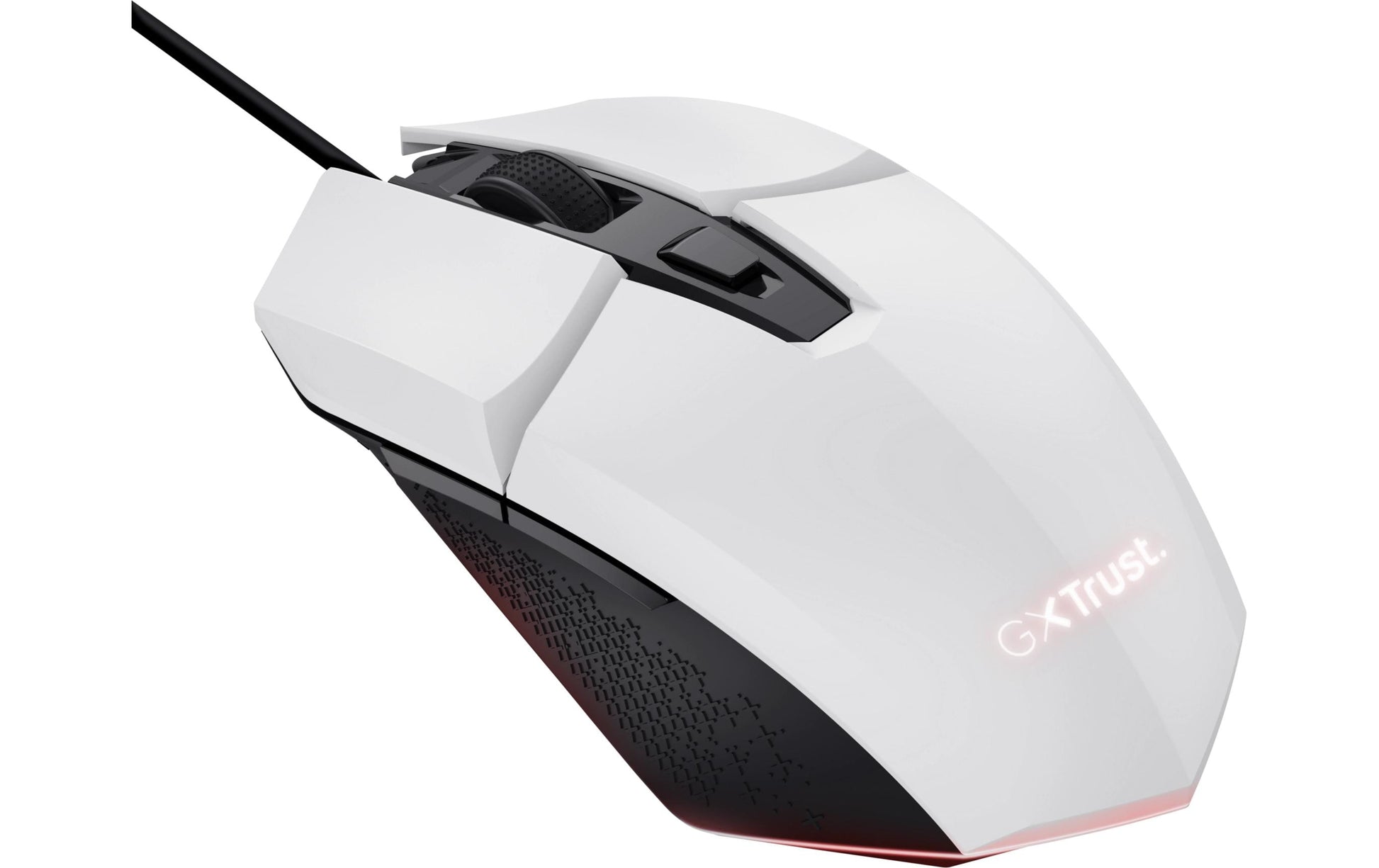 Trust GXT 109W Felox – Gaming-Maus – Kabelgebunden (USB-A), 6400 DPI, Rechts, Weiss