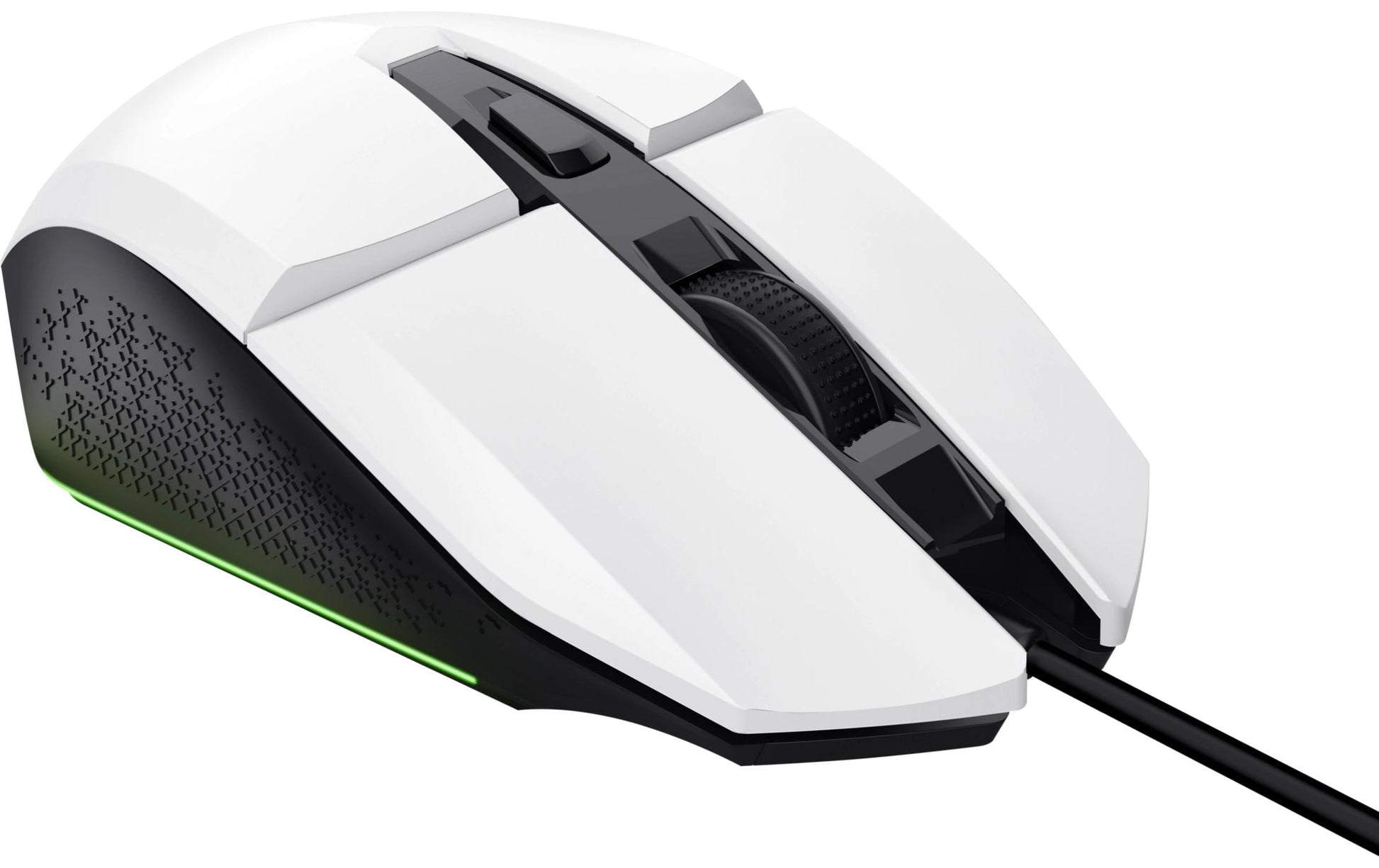 Trust GXT 109W Felox – Gaming-Maus – Kabelgebunden (USB-A), 6400 DPI, Rechts, Weiss