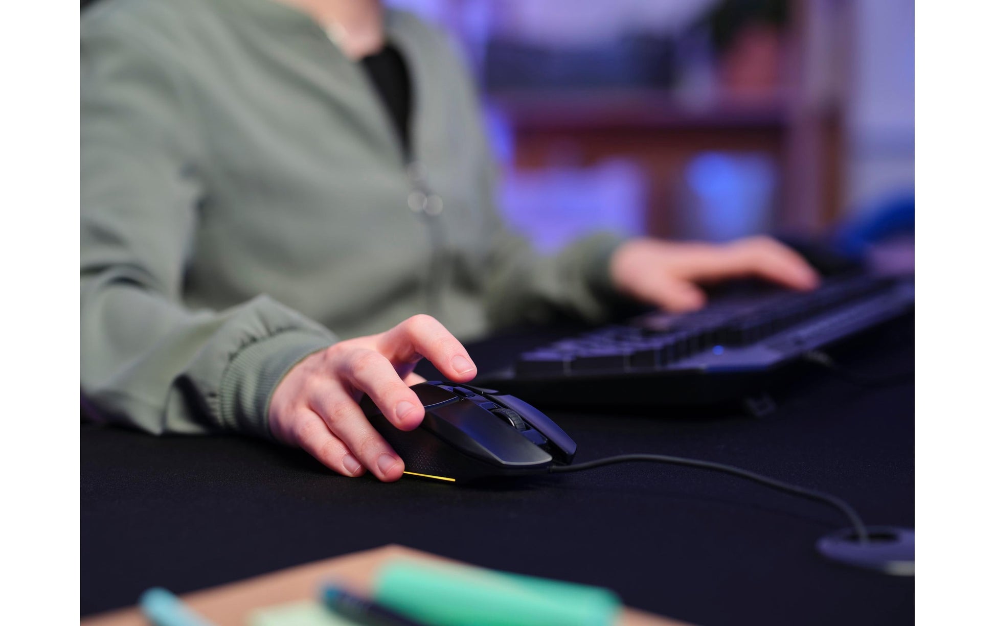 Trust GXT109 Felox Gaming-Maus – kabelgebunden, beidhändig, programmierbare Tasten, RGB-Beleuchtung, schwarz