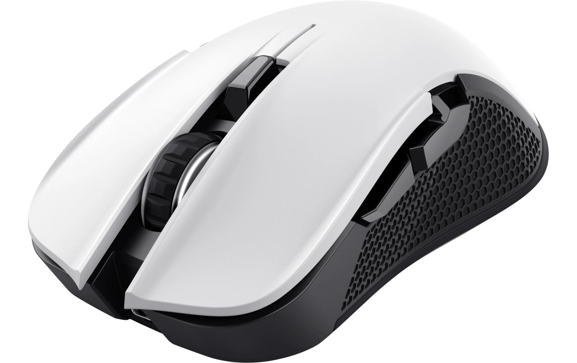 Trust GXT 923W YBAR – Gaming-Maus – Kabellos (2,4 GHz), 7200 DPI, RGB-Beleuchtung, rechts, Weiss