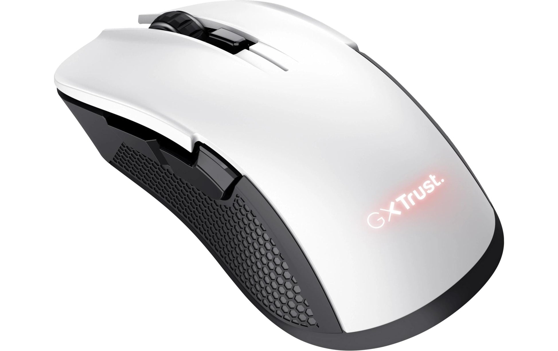 Trust GXT 923W YBAR – Gaming-Maus – Kabellos (2,4 GHz), 7200 DPI, RGB-Beleuchtung, rechts, Weiss