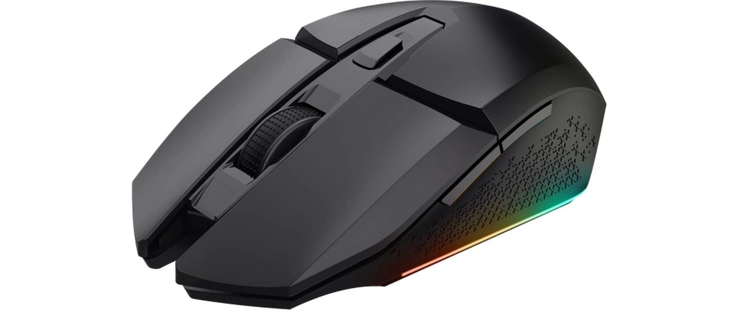 Trust GXT110 Felox – Gaming-Maus – Kabellos (2,4 GHz), 4800 DPI, RGB-Beleuchtung, beidhändig, Schwarz
