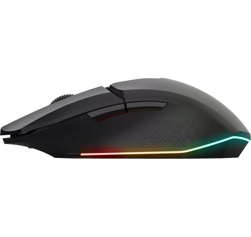 Trust GXT110 Felox – Gaming-Maus – Kabellos (2,4 GHz), 4800 DPI, RGB-Beleuchtung, beidhändig, Schwarz
