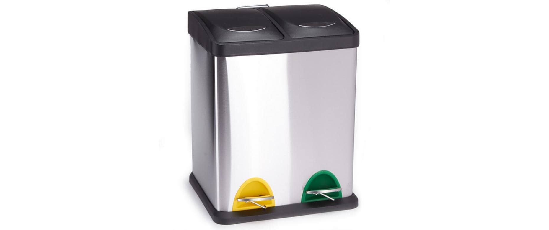 MSV Recyclingbox 100352 – 16 l – Edelstahl, rechteckig – grau