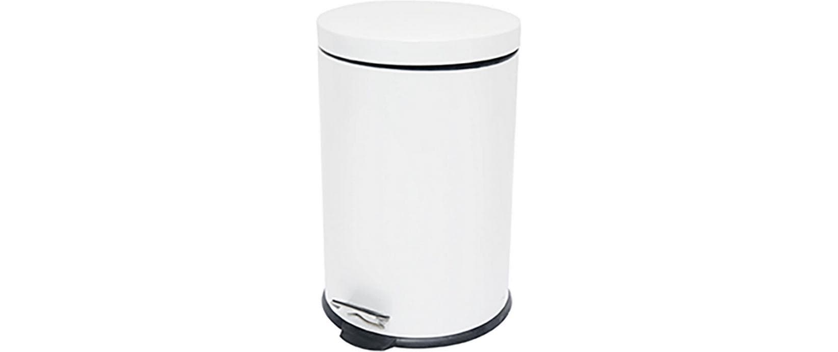 MSV Treteimer – 20 l – Stahl, rund – weiss