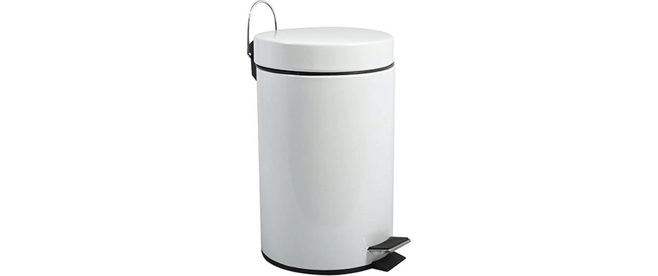 MSV Treteimer – 12 l – Stahl, rund – weiss