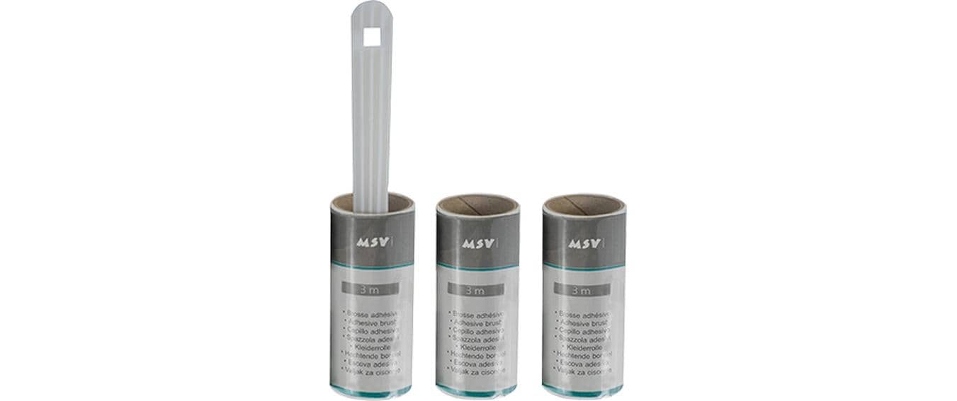 MSV Fusselroller – 3 m – 3 Stk. – grün/weiss – Polypropylen – 5,0 × 5,0 × 20,0 cm
