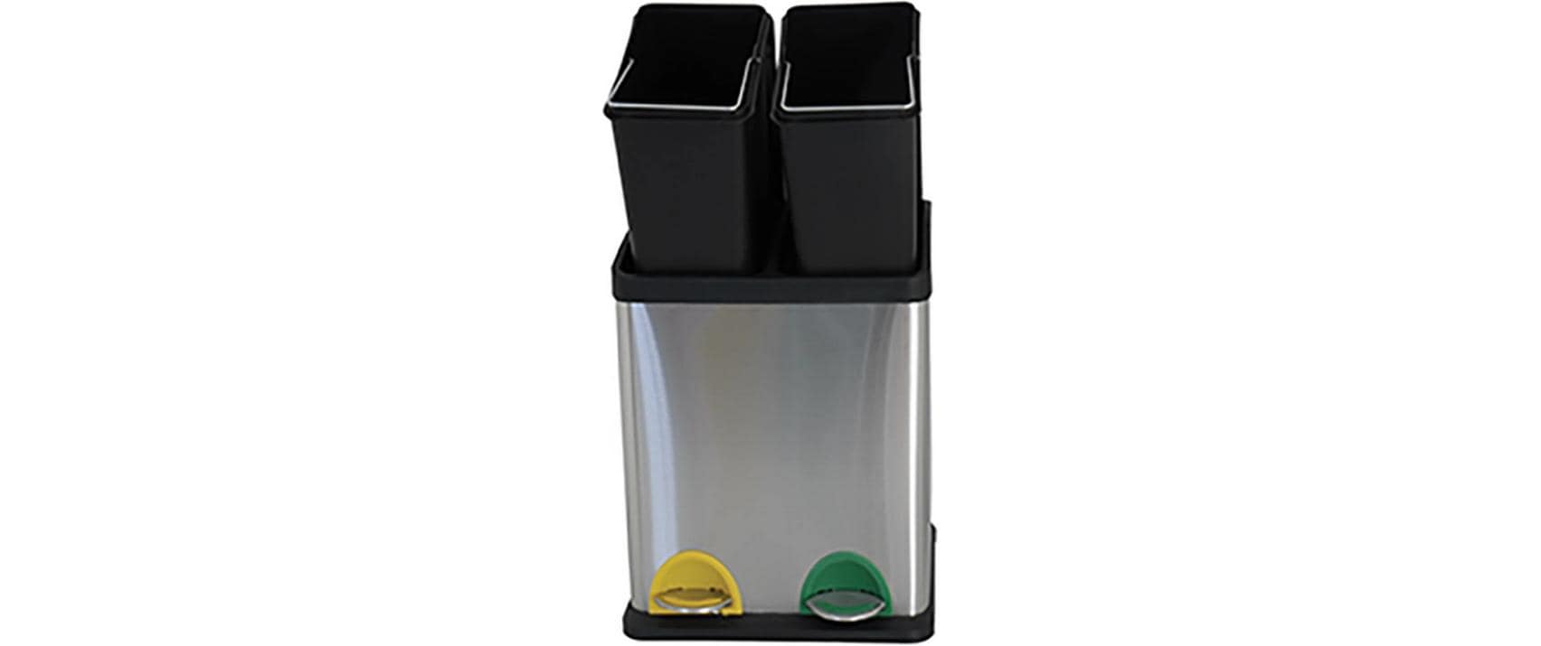 MSV Recyclingbox 100352 – 16 l – Edelstahl, rechteckig – grau