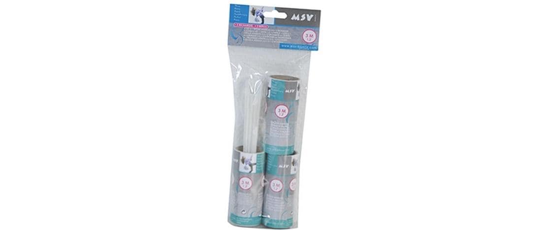 MSV Fusselroller – 3 m – 3 Stk. – grün/weiss – Polypropylen – 5,0 × 5,0 × 20,0 cm