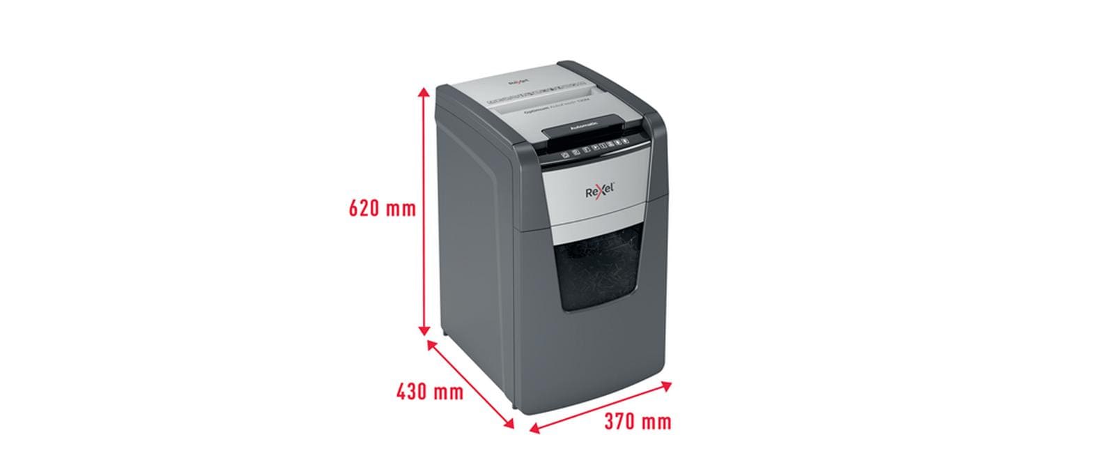 Rexel Optimum AutoFeed+ 130M – Aktenvernichter mit Autofeed 130 Blatt, DIN P-5, Mikroschnitt 2 × 15 mm, 6 Blatt