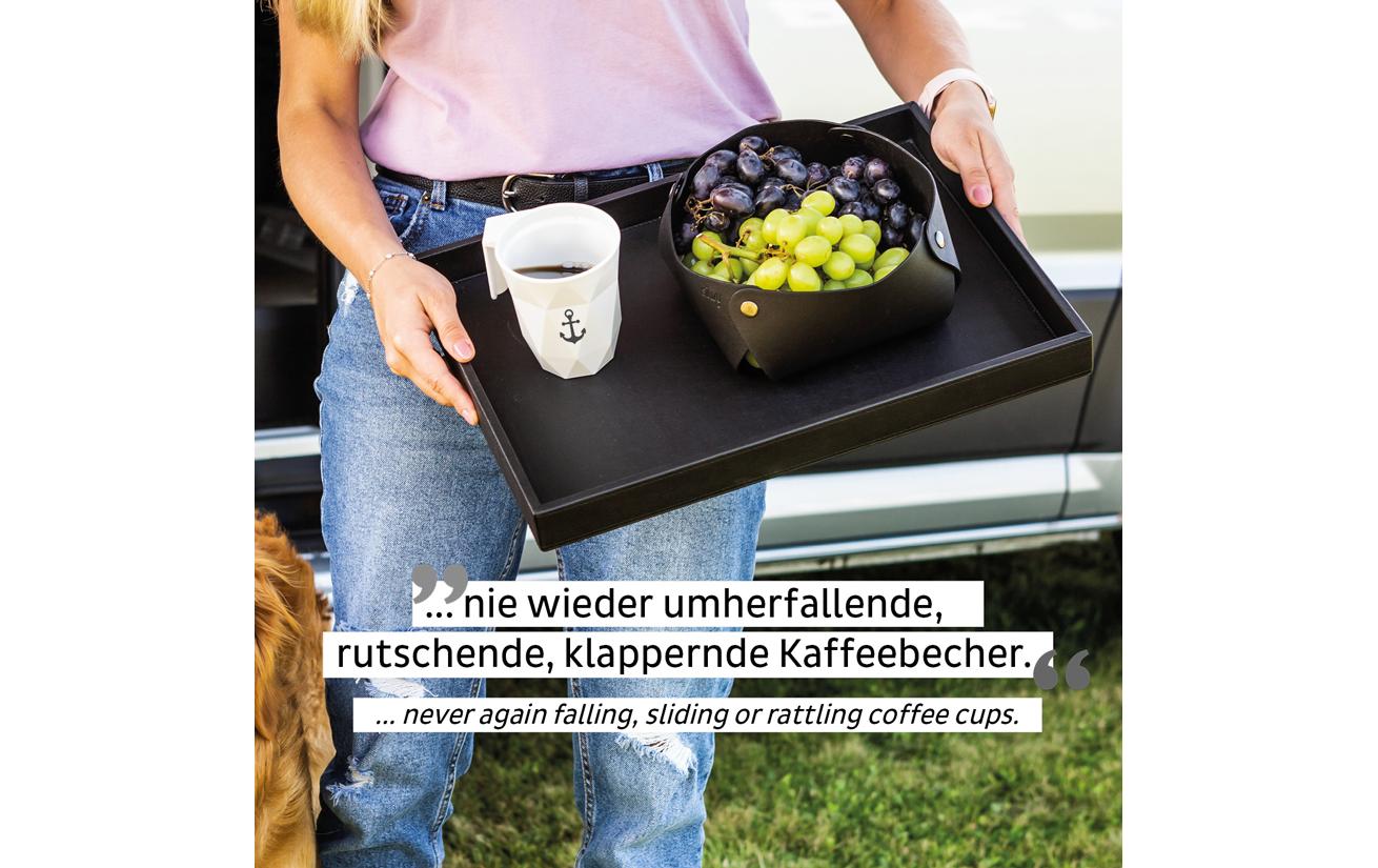 Silwy Tasse – 0,3 l, Ø 8,5 cm, H 12,0 cm, Kunststoff, Weiss, mit Deckel, stapelbar