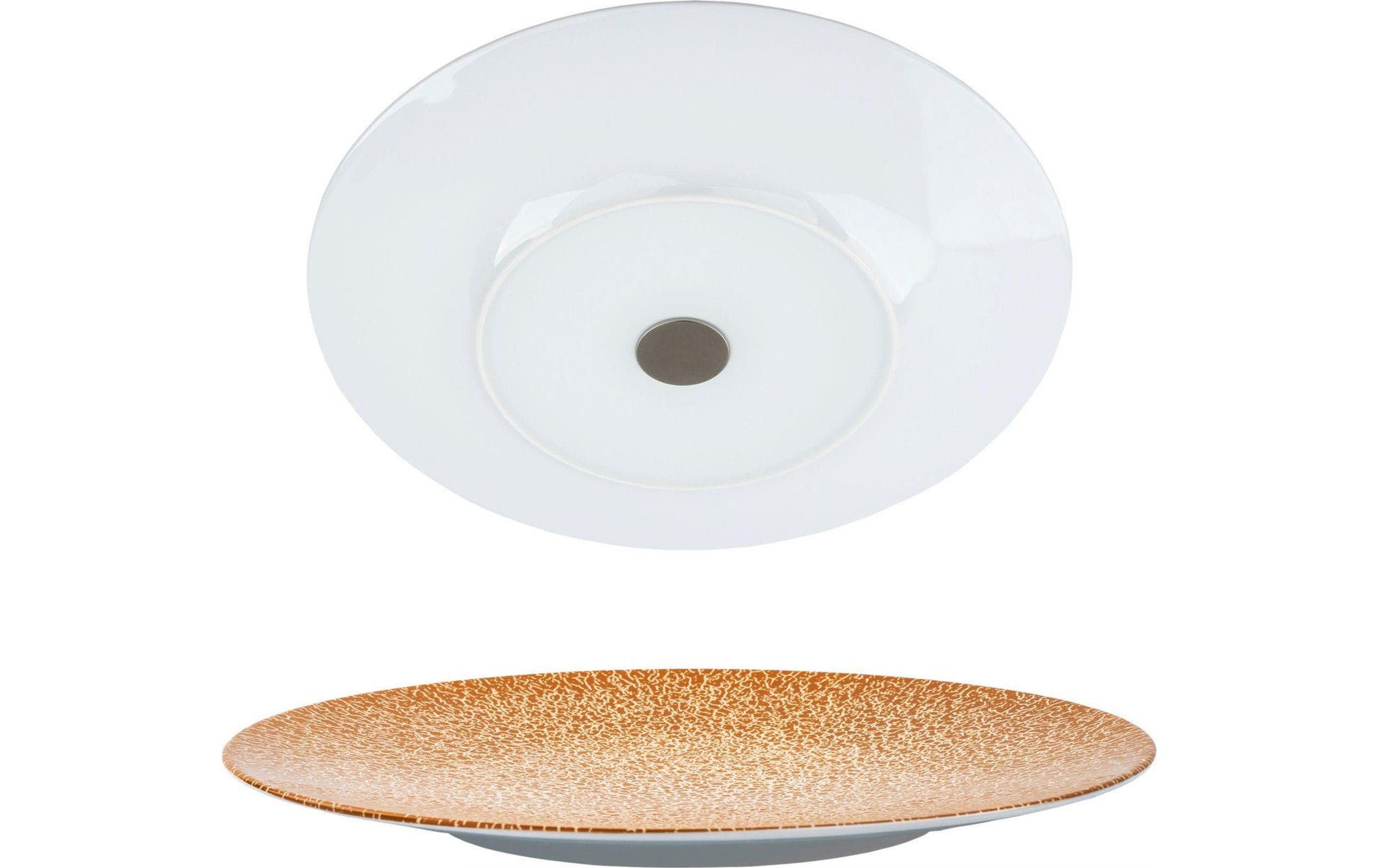 Silwy S0ST-1321-2-A Essteller – Porzellan, Apricot, stapelbar, 2 Stück