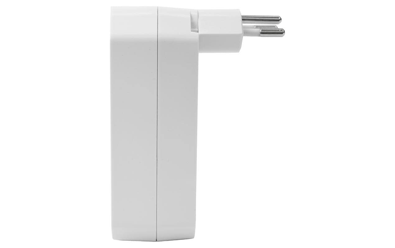 Steffen Steckdosenleiste, 4×T13, 1×USB-C, Stecker T12 (abgewinkelt), 320° drehbar – weiss