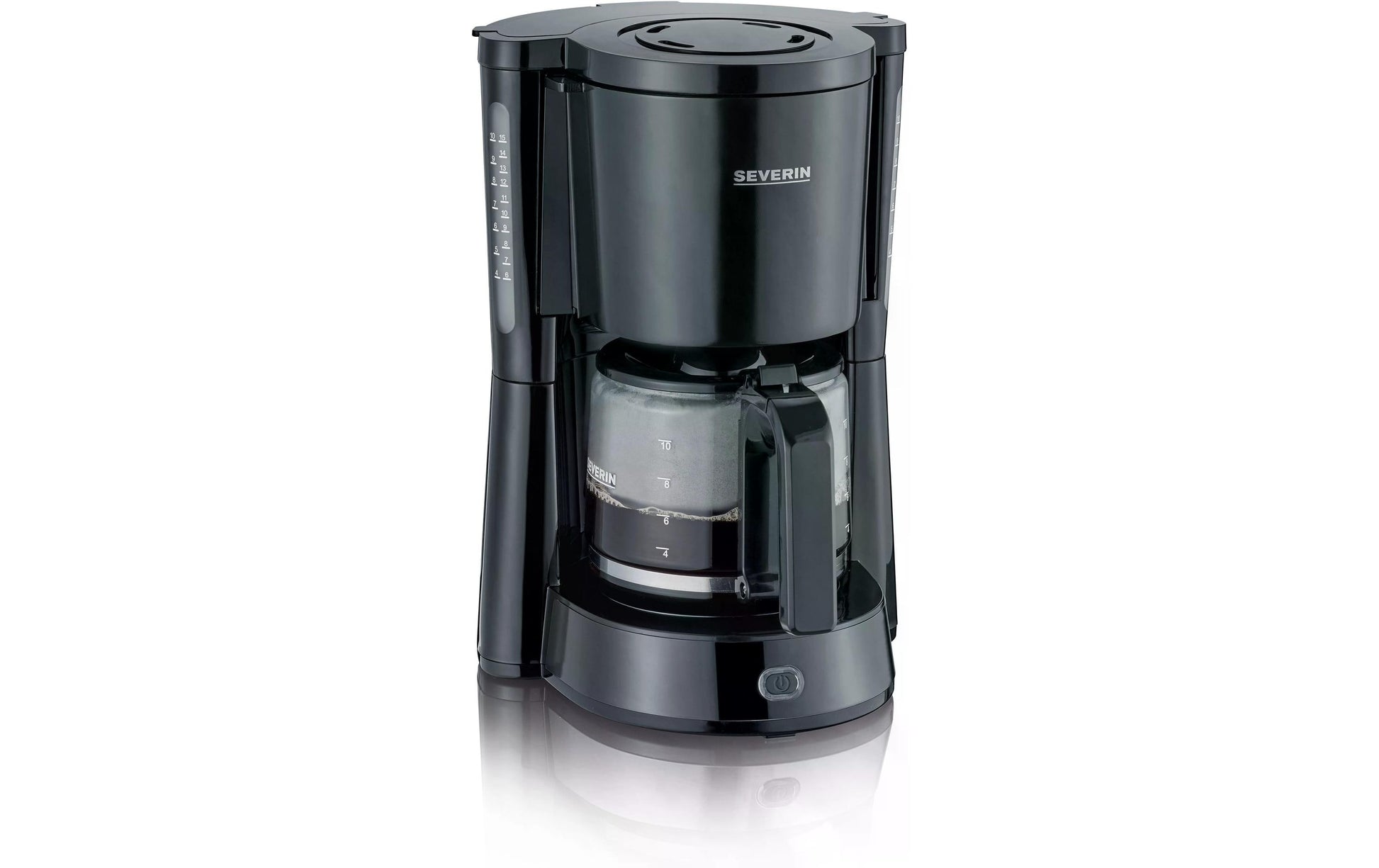 Severin KA4815 Filterkaffeemaschine – 10 Tassen, 1,25 l, Einwegfilter, Schwarz