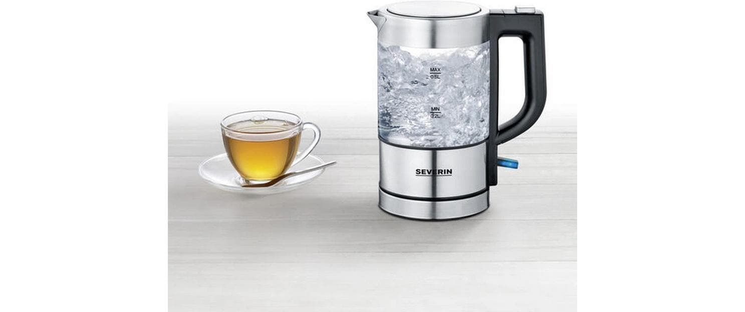 Severin Wasserkocher – 0,5 l, Glas/Edelstahl, WK3472