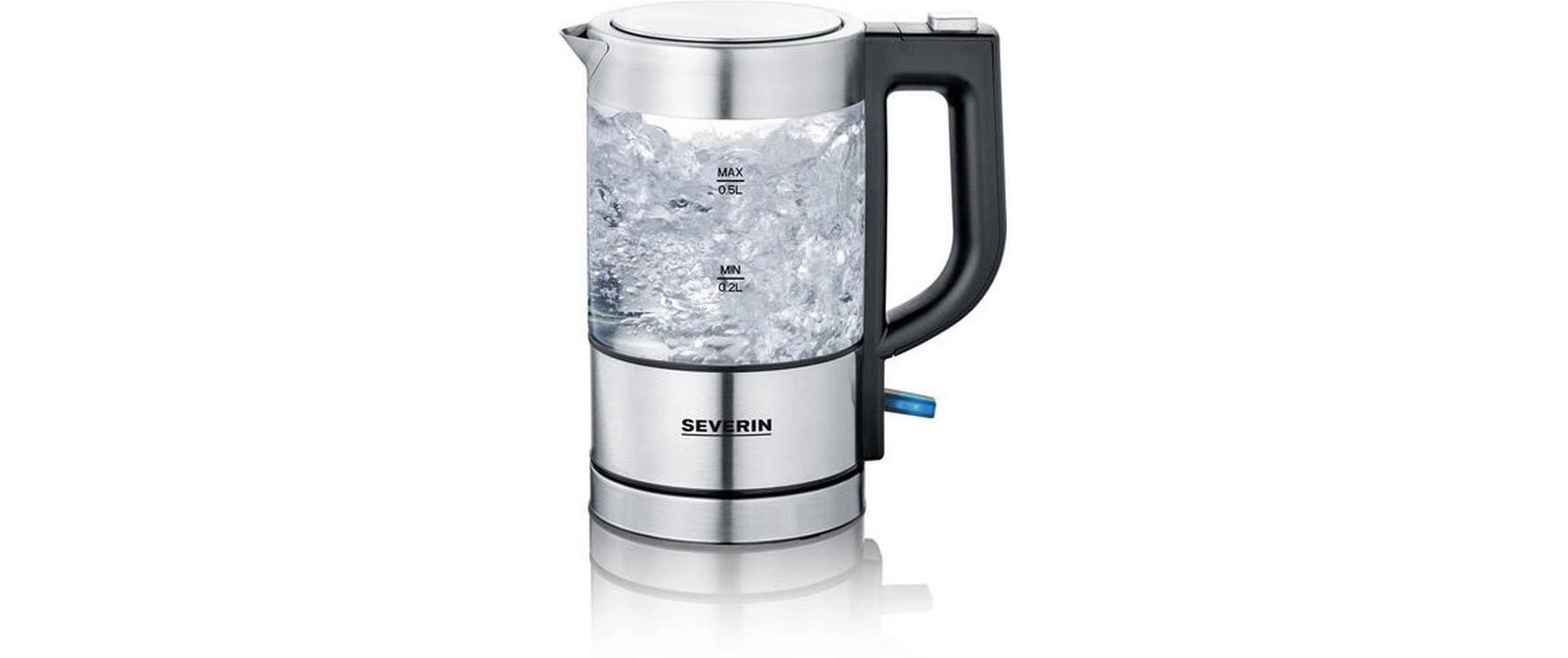 Severin Wasserkocher – 0,5 l, Glas/Edelstahl, WK3472