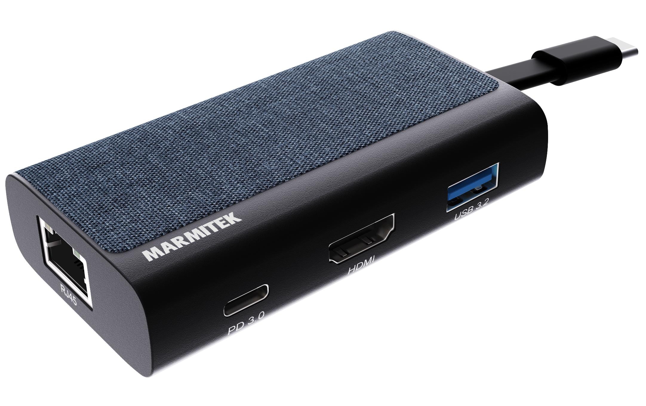 Marmitek Connect 4 USB-Hub – USB-C, HDMI, 1× USB-A, GbE