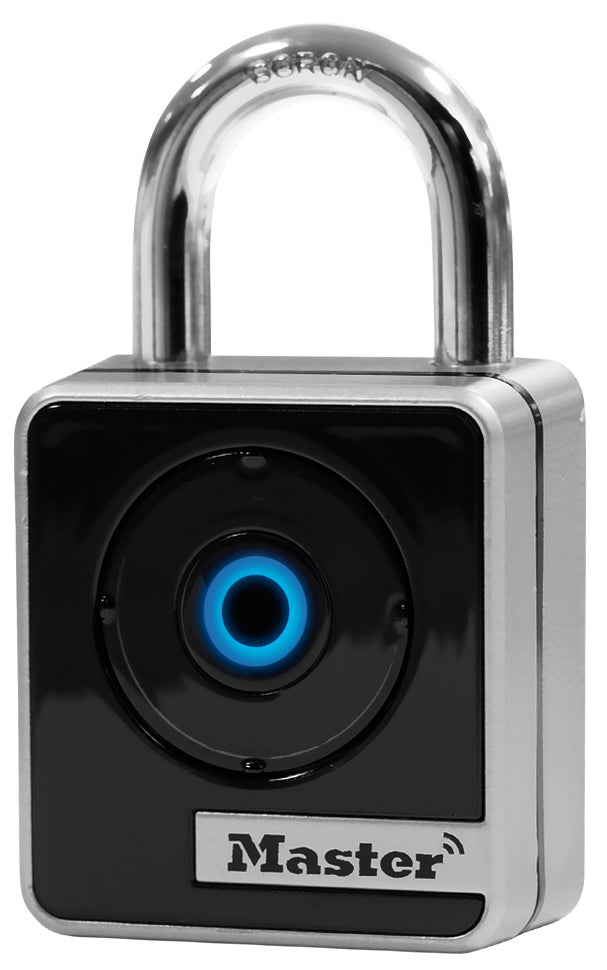 MASTER LOCK Masterlock 4400EURD Smart-Vorhängeschloss – BT, Schäkeldurchmesser 7 mm, Bügelweite 20 mm, Akku (CR2450), Schwarz