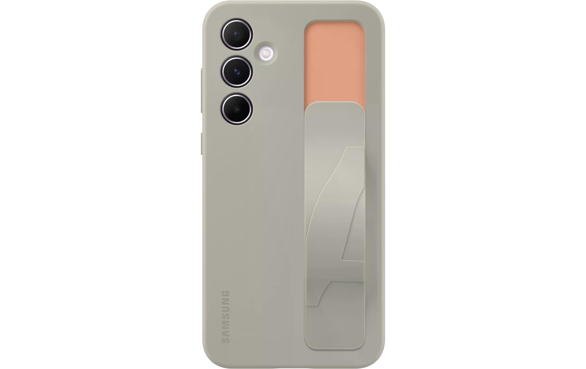 Samsung Backcover – für Samsung Galaxy A55 5G – grau – Silikon – mit Ständer, stossfest