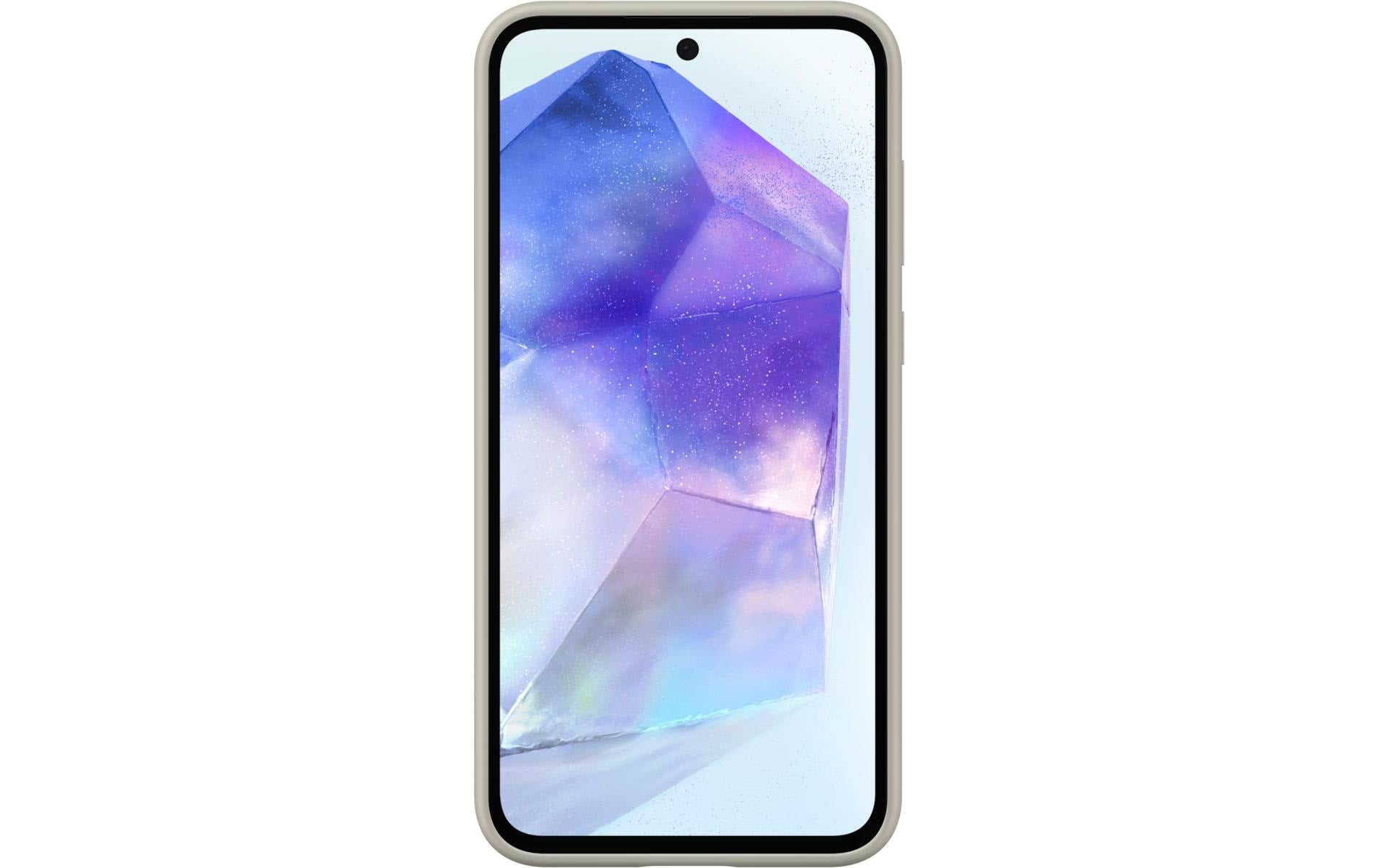 Samsung Backcover – für Samsung Galaxy A55 5G – grau – Silikon – mit Ständer, stossfest