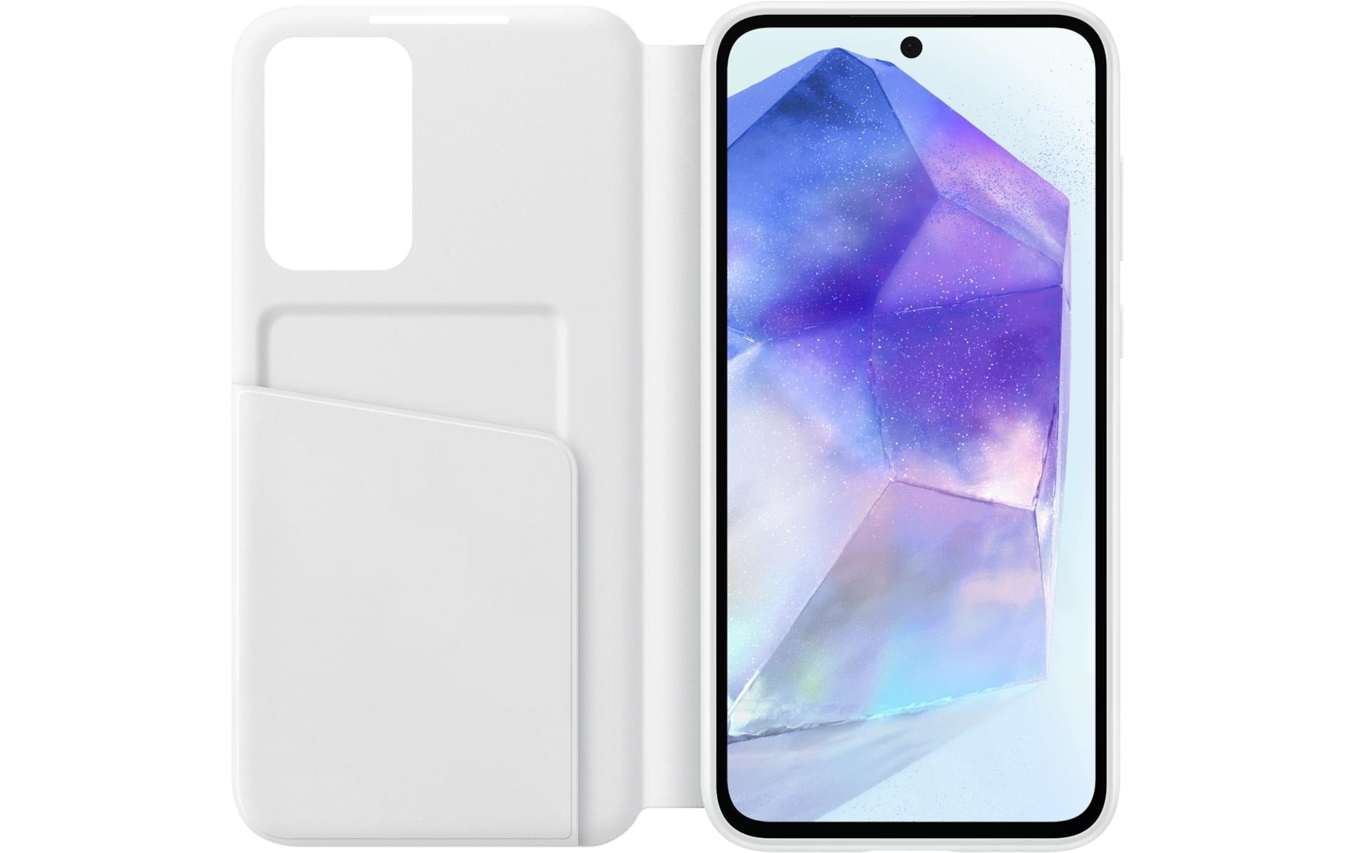 Samsung Booklet-Hülle – für Samsung Galaxy A55 5G – weiss – mit Kartenfach