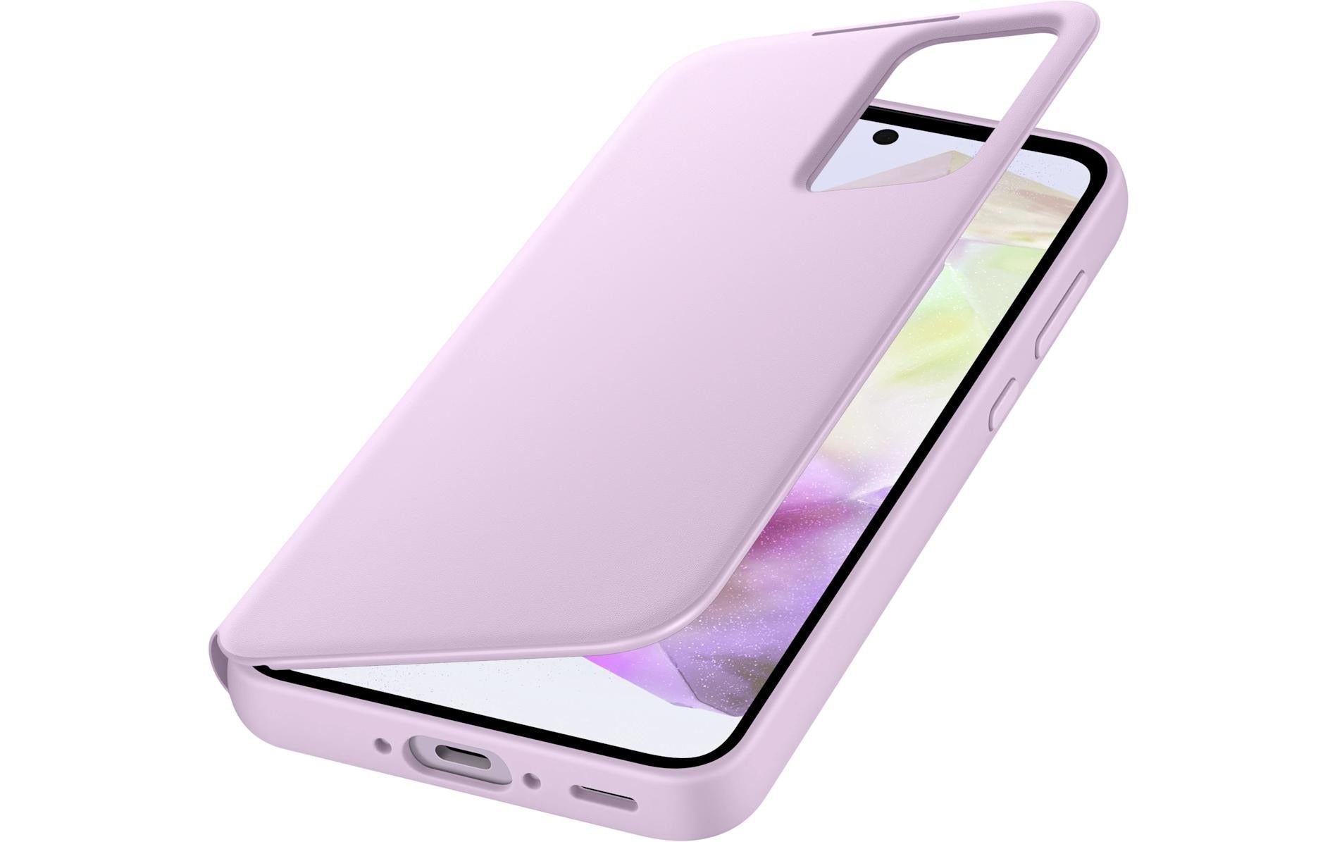 Samsung Smart View Wallet Hülle – für Samsung Galaxy A35 5G, Lavendel, mit interaktivem Fenster